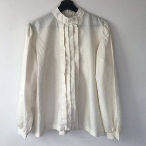 Vintage White Button Down Blouse